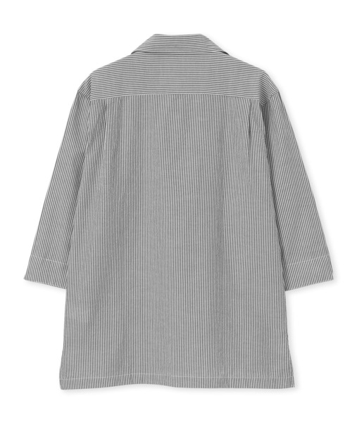 LANVIN en Bleu（ランバンオンブルー）の「シアサッカー素材 7分袖 スキッパーシャツ（シャツ/ブラウス・メンズ・ブルー/ブラック・46/48/50/52）」の11枚目の写真