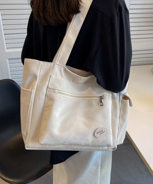 VIBGYOR（ヴィブジョー）の「FReePLACe/A4サイズ トートバッグ X12442（トートバッグ・レディース・ベージュ/ブラック/アイボリー・FREE）」の2枚目の写真