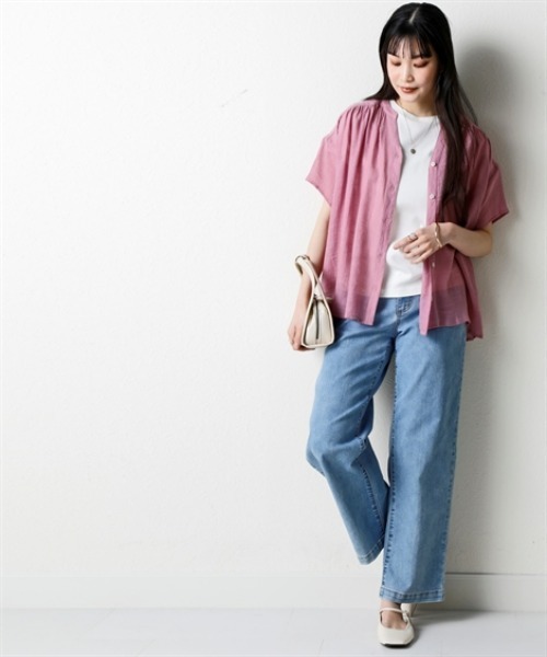 kolor 24AW ブラウス forksy.】ビッグセーラーカラーオーバーサイズシャツ（シャツ