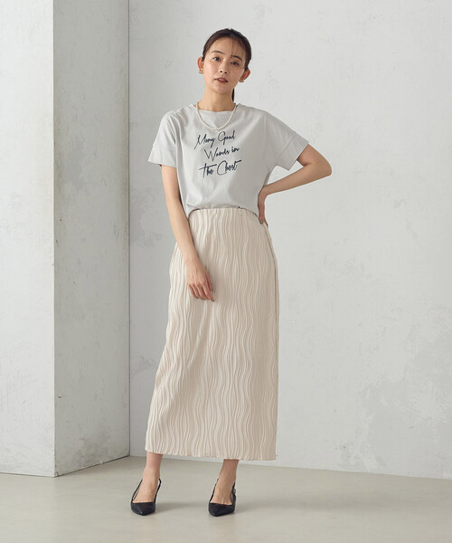 COMME CA ISM（コムサイズム）の「ロゴプリントＴシャツ（Tシャツ/カットソー・レディース・ライトグレー/グレー/ブラック/ホワイト・MEDIUM/SMALL/LARGE）」の9枚目の写真