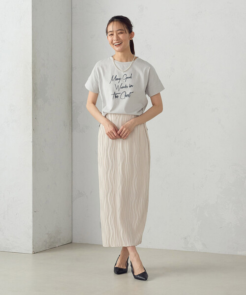 COMME CA ISM（コムサイズム）の「ロゴプリントＴシャツ（Tシャツ/カットソー・レディース・ライトグレー/グレー/ブラック/ホワイト・MEDIUM/SMALL/LARGE）」の10枚目の写真