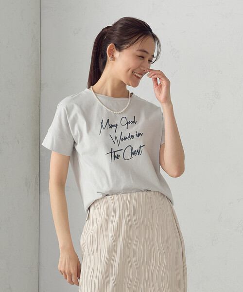 COMME CA ISM（コムサイズム）の「ロゴプリントＴシャツ（Tシャツ/カットソー・レディース・ライトグレー/グレー/ブラック/ホワイト・MEDIUM/SMALL/LARGE）」の14枚目の写真