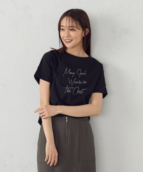 COMME CA ISM（コムサイズム）の「ロゴプリントＴシャツ（Tシャツ/カットソー・レディース・ライトグレー/グレー/ブラック/ホワイト・MEDIUM/SMALL/LARGE）」の20枚目の写真