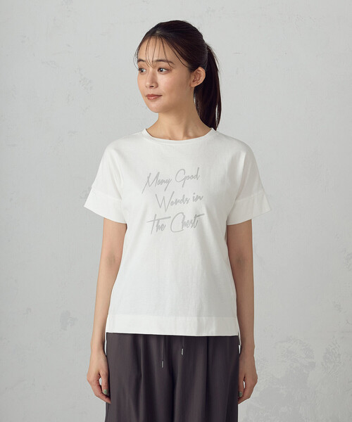 COMME CA ISM（コムサイズム）の「ロゴプリントＴシャツ（Tシャツ/カットソー・レディース・ライトグレー/グレー/ブラック/ホワイト・MEDIUM/SMALL/LARGE）」の21枚目の写真