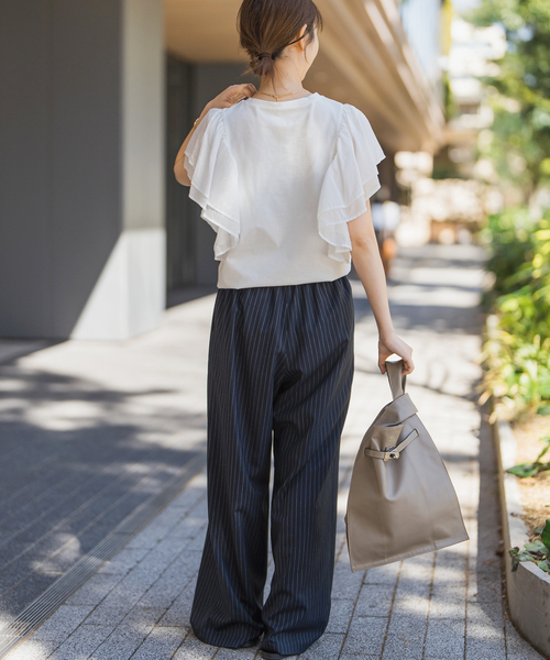 Spick and Span ファブリックコンビフレアスリーブプルオーバー 楽天市場】【SALE／30%OFF】ファブリックコンビフレアスリーブ