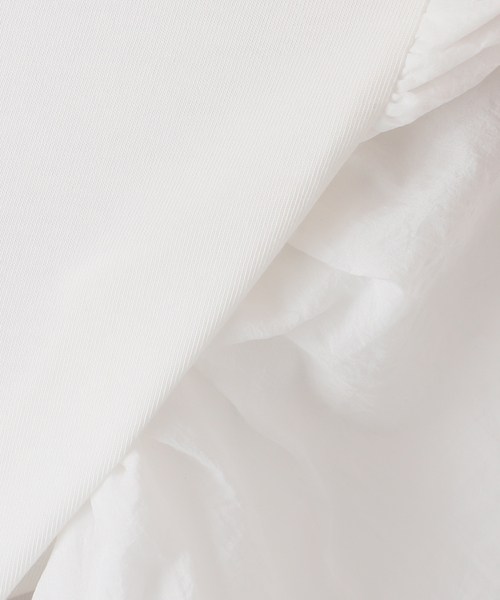 Spick & Span（スピックアンドスパン）の「ファブリックコンビフレアスリーブプルオーバー（Tシャツ/カットソー・レディース・ブラック/ホワイト・FREE）」の3枚目の写真