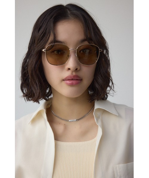 AZUL by moussy（アズールバイマウジー）の「メタルフレームアイウェア（メガネ・レディース・クリア/ブラウン・FREE）」の18枚目の写真