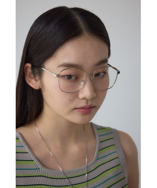 AZUL by moussy（アズールバイマウジー）の「メタルフレームアイウェア（メガネ・レディース・クリア/ブラウン・FREE）」の10枚目の写真