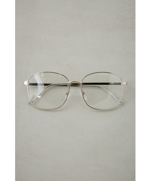 AZUL by moussy（アズールバイマウジー）の「メタルフレームアイウェア（メガネ・レディース・クリア/ブラウン・FREE）」の9枚目の写真