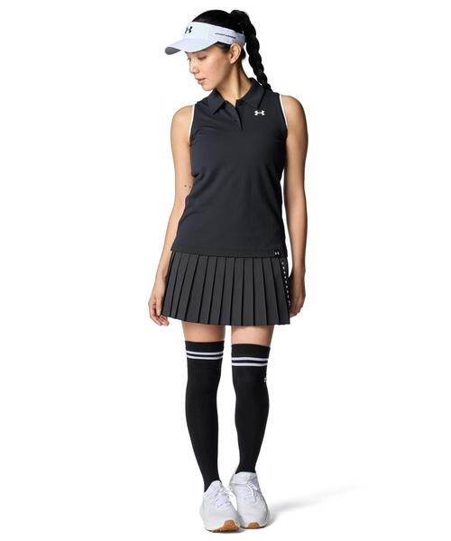 UNDER ARMOUR(アンダーアーマー)の「UAアーマードライ スリーブレス ポロ(ゴルフ/レディース)(ポロシャツ・レディース・ブラック・XL/M/L)」の3枚目の写真