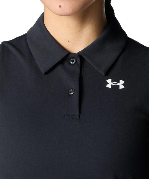 UNDER ARMOUR(アンダーアーマー)の「UAアーマードライ スリーブレス ポロ(ゴルフ/レディース)(ポロシャツ・レディース・ブラック・XL/M/L)」の4枚目の写真