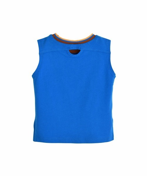 moimoln(モイモルン)の「ウェイルノースリーブ(Tシャツ/カットソー・キッズ・ブルー/クリーム・90cm/100cm/110cm/120cm/130cm)」の8枚目の写真