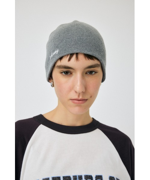 MOUSSY(マウジー)の「LOGO ビーニー(ニットキャップ/ビーニー・レディース・ネイビー/杢グレー・FREE)」の14枚目の写真