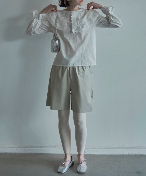 ALORA THE WAY(アロラザウェイ)の「eco leather half pants(その他パンツ・レディース・クリーム/キャメル・MEDIUM/LARGE)」の7枚目の写真