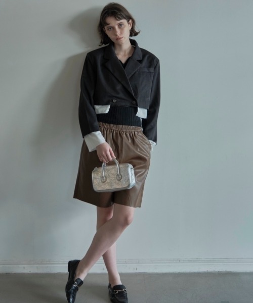 ALORA THE WAY(アロラザウェイ)の「eco leather half pants(その他パンツ・レディース・クリーム/キャメル・MEDIUM/LARGE)」の16枚目の写真
