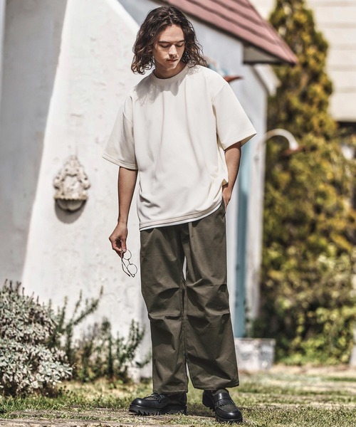 セール】mp13579- 綿バイオストライプ膝タックパンツ（その他パンツ