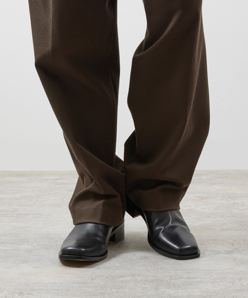 PADRONE パドローネ / BL SQUARE SIDE GORE BOOTS キップレザー