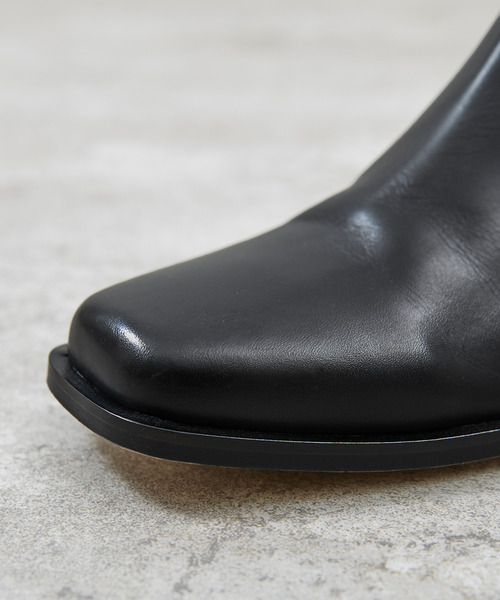 PADRONE パドローネ / BL SQUARE SIDE GORE BOOTS キップレザー