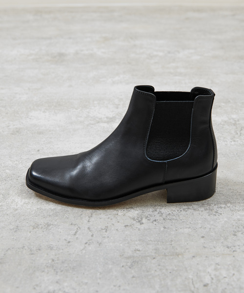 PADRONE パドローネ / BL SQUARE SIDE GORE BOOTS キップレザー