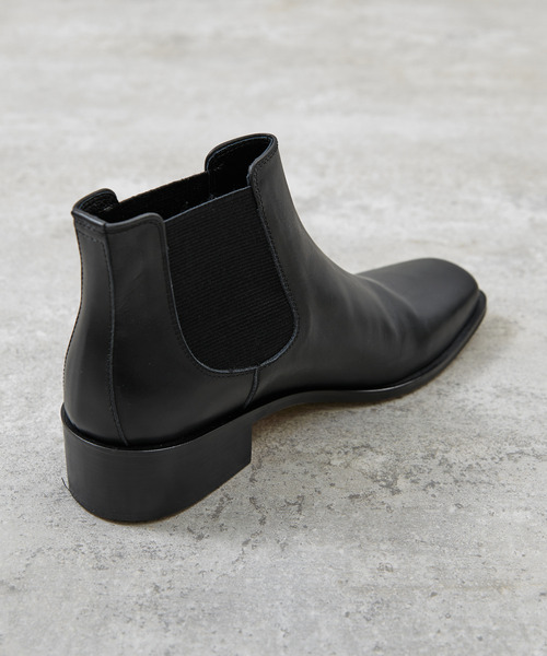 PADRONE パドローネ / BL SQUARE SIDE GORE BOOTS キップレザー