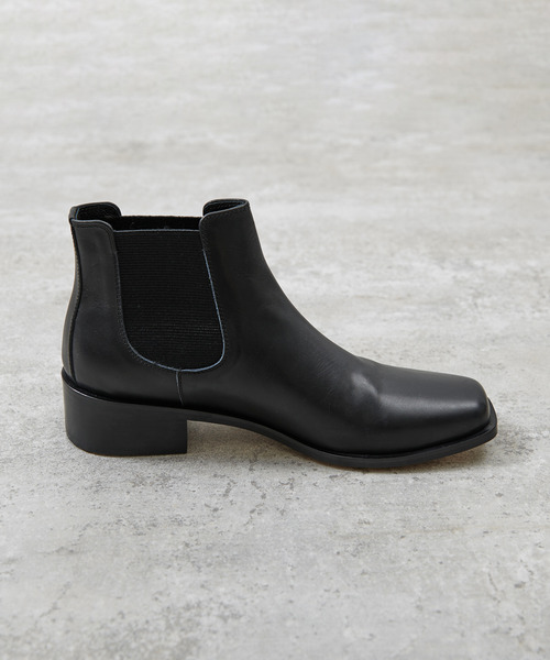 PADRONE パドローネ / BL SQUARE SIDE GORE BOOTS キップレザー