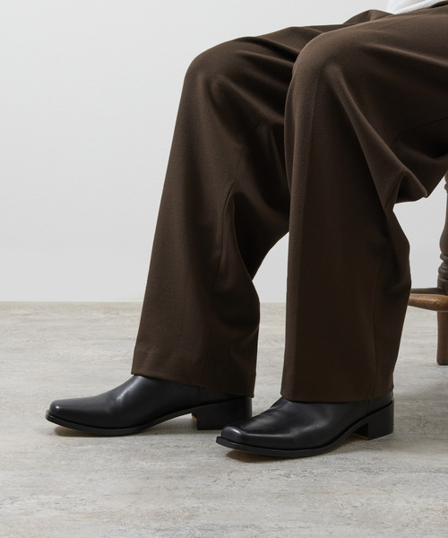 PADRONE パドローネ / BL SQUARE SIDE GORE BOOTS キップレザー