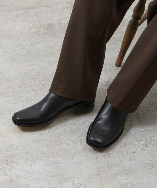 PADRONE パドローネ / BL SQUARE SIDE GORE BOOTS キップレザー