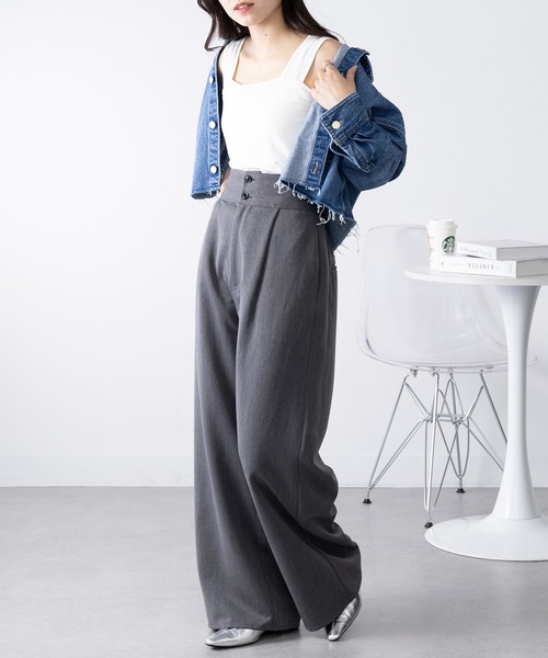 SETUP7（セットアップセブン）の「【SETUP7】日本製 しっとりインナーキャミソール スクエアネック GLR（キャミソール・レディース・オフホワイト/ブラック/グリーン/ライトグレー・FREE）」の11枚目の写真