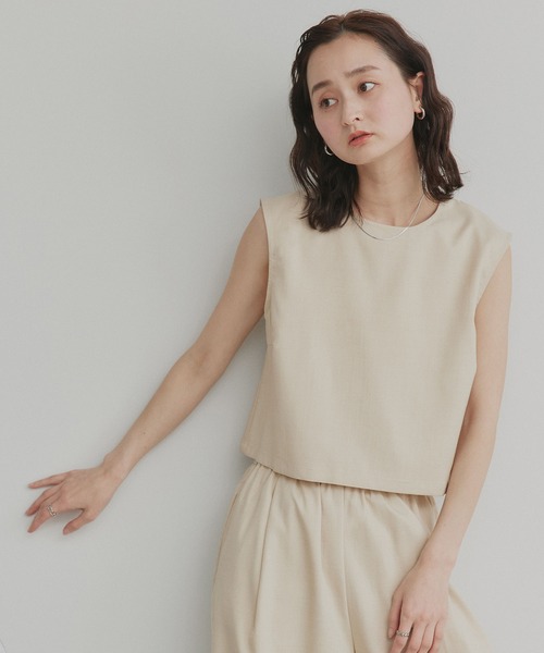セール】ノースリーブ トップス ロングパンツ セットアップ