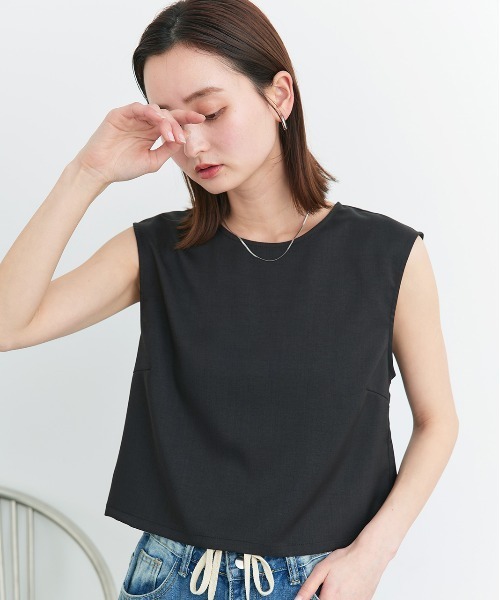 セットアップ ノースリーブ トップス パンツ エレガント 韓国 b09b8b9558da0c720113e028c62fd4