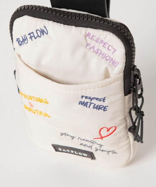 BAYFLOW（ベイフロー）の「刺繍ライトミニショルダー（ショルダーバッグ・レディース・ブラック系/ライトブルー/ブラック/ホワイト系・FREE）」の21枚目の写真