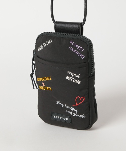 ※リクエスト※ライトブルーWデニム♡刺繍のサコッシュ♡ショルダーバッグ New Balance ボトルホルダー付きサコッシュ[品番：EHEW0039693