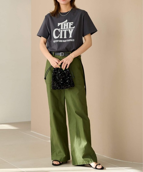 JOURNAL STANDARD relume（ジャーナルスタンダード　レリューム）の「《WEB限定追加2》CITYロゴTEE（Tシャツ/カットソー・レディース・ブラック系その他/ホワイト/ピンク・FREE）」の5枚目の写真
