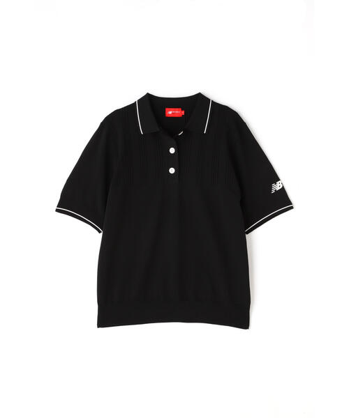 セール】【new balance golf】ハーフスリーブ ニット ポロシャツ