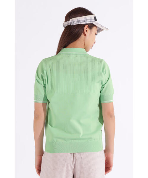 ニット セーター 「new balance golf」ハーフスリーブ ニット ポロシャツ (WOMENS) レディース New Balance Golf ニット セーター 「new balance golf」ハーフ
