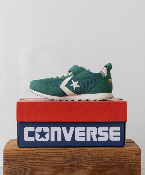 CONVERSE（コンバース）の「CONVERSE コンバース ロードスター キッズスニーカー（スニーカー・キッズ・オフホワイト/グリーン/ネイビー・17.5cm/18.0cm/18.5cm/19.0cm/19.5cm/20.0cm/20.5cm/21.0cm）」の2枚目の写真