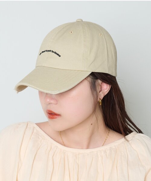 CIAOPANIC TYPY（チャオパニックティピー）の「ピグメントロゴ刺繍CAP（キャップ・レディース・グリーン/レッド/ネイビー/アイボリー・ONE SIZE）」の5枚目の写真