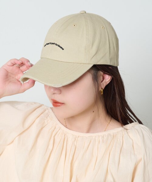 CIAOPANIC TYPY（チャオパニックティピー）の「ピグメントロゴ刺繍CAP（キャップ・レディース・グリーン/レッド/ネイビー/アイボリー・ONE SIZE）」の6枚目の写真