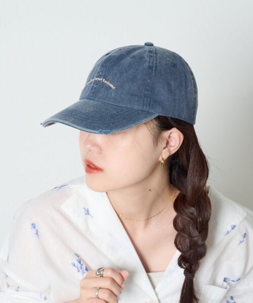 CIAOPANIC TYPY（チャオパニックティピー）の「ピグメントロゴ刺繍CAP（キャップ・レディース・グリーン/レッド/ネイビー/アイボリー・ONE SIZE）」の9枚目の写真