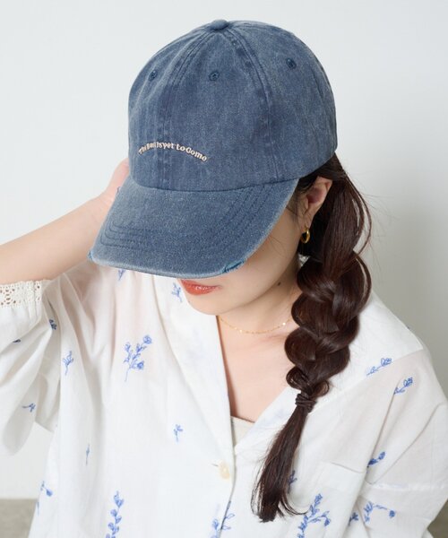 CIAOPANIC TYPY（チャオパニックティピー）の「ピグメントロゴ刺繍CAP（キャップ・レディース・グリーン/レッド/ネイビー/アイボリー・ONE SIZE）」の11枚目の写真