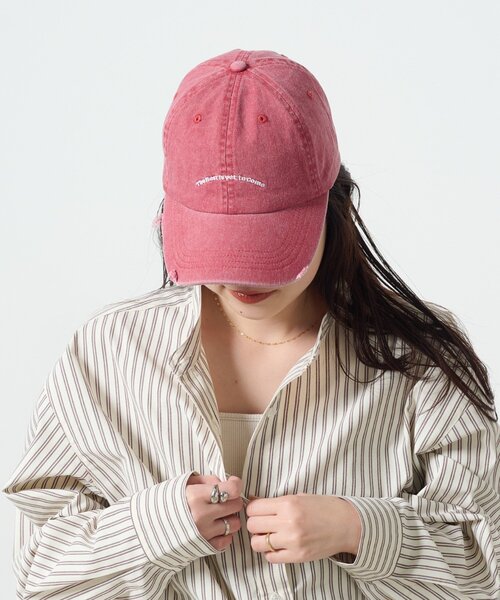 CIAOPANIC TYPY（チャオパニックティピー）の「ピグメントロゴ刺繍CAP（キャップ・レディース・グリーン/レッド/ネイビー/アイボリー・ONE SIZE）」の12枚目の写真