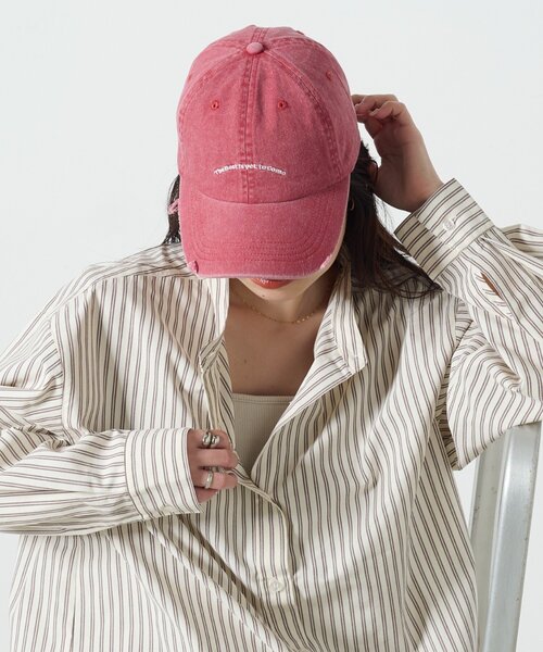 CIAOPANIC TYPY（チャオパニックティピー）の「ピグメントロゴ刺繍CAP（キャップ・レディース・グリーン/レッド/ネイビー/アイボリー・ONE SIZE）」の13枚目の写真