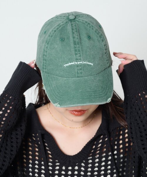 CIAOPANIC TYPY（チャオパニックティピー）の「ピグメントロゴ刺繍CAP（キャップ・レディース・グリーン/レッド/ネイビー/アイボリー・ONE SIZE）」の16枚目の写真