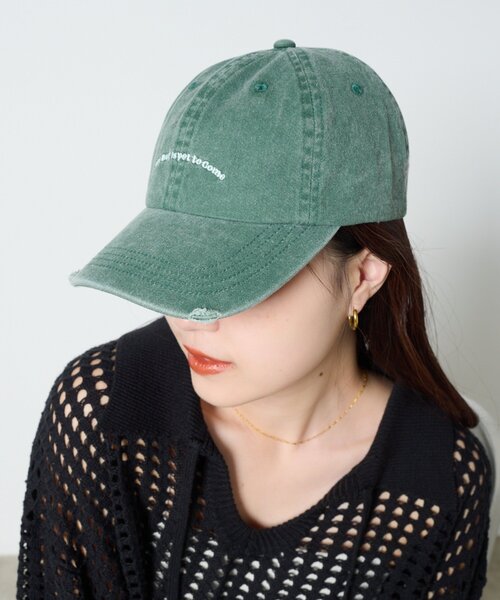 CIAOPANIC TYPY（チャオパニックティピー）の「ピグメントロゴ刺繍CAP（キャップ・レディース・グリーン/レッド/ネイビー/アイボリー・ONE SIZE）」の17枚目の写真