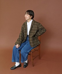 ジャケット/アウター（グリーン・カーキ/緑色系・チェック柄