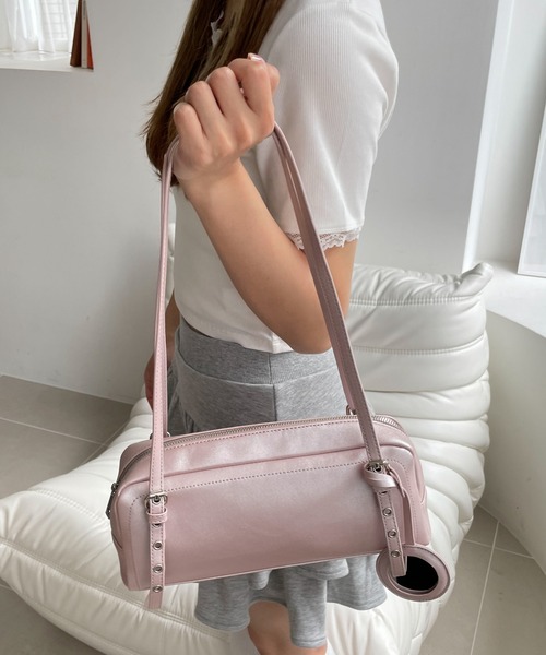 WEGO（ウィゴー）の「WEGO/ミラー付きボストンバッグ（ボストンバッグ・レディース・ブラック/ライトピンク/ホワイト/レッド・FREE）」の9枚目の写真