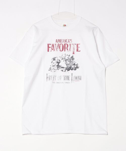 FRUIT OF THE LOOM(フルーツオブザルーム)の「【FRUIT OF THE LOOM/フルーツオブザルーム】Print T-shirt G(Tシャツ/カットソー・レディース・ホワイト/ブラック/グレー・M/L)」の1枚目の写真