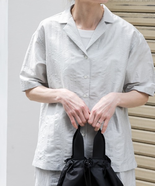 FORK&SPOON（フォークアンドスプーン）の「FORK&SPOON　リネンワッシャーオープンカラーシャツ（シャツ/ブラウス・レディース・ブラック系その他/ホワイト系その他・1）」の21枚目の写真