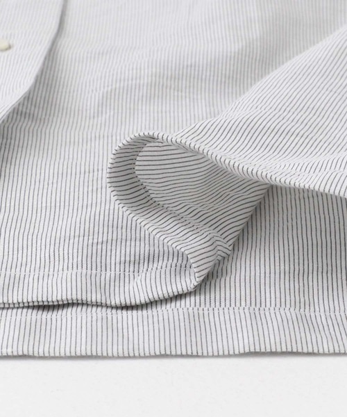 FORK&SPOON（フォークアンドスプーン）の「FORK&SPOON　リネンワッシャーオープンカラーシャツ（シャツ/ブラウス・レディース・ブラック系その他/ホワイト系その他・1）」の9枚目の写真