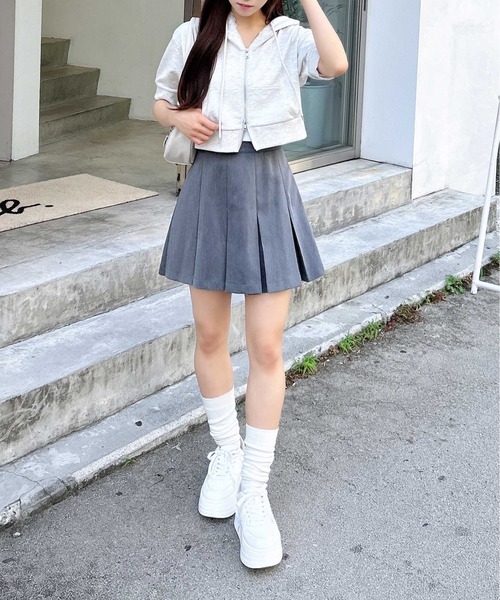 INGNI(イング)の「レース付ミニスウェットジップパーカー(パーカー・レディース・グレー/オートミール/ネイビー・M)」の20枚目の写真